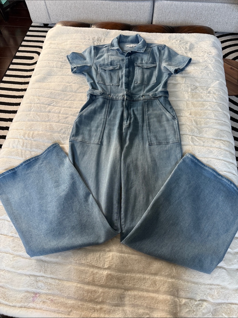 GOOD AMERICAN!!!! SHOW STOPPER DenimJumpsuit! New No Tags, Never Worn! - Picture 2 of 4